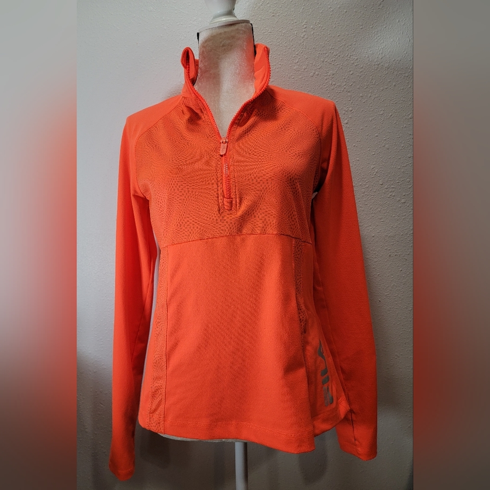 FILA half zip-up long sleeve running shirt size Medium
